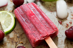 Cherry-Pomegranate-Limeade-Popsicles